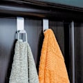 Miniatyrbild 5 av 5: Handdukshållare, Disktrasehållare, Handdukskrok, Handduksklämma, Självhäftande Ingen Borrning Disktrasklämma för Badrum, Kök och Hushåll - 4.2x 2.2cm - Set