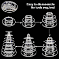 Miniatyrbild 4 av 4: Macaron-kaka Displayställ Runt Plastkaka Tower Ställ Niuniu