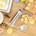 Miniatyrbilde 5 av 5: Kake- og kjeksmaker - Cookie Press Maskin med 20 Kjeksdisker og 4 Glasurtupper for Kakedekorasjon og Kjeksbaking
