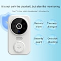 Miniatyrbild 6 av 7: Smart Ring Dörrklocka Trådlös Fjärrkontroll Video Dörrklocka Smart Visuell Dörrklocka Hem Intercom HD Nattvision Wifi Laddningsbar Dörrklocka