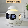 Miniatyrbild 2 av 5: Expression Bluetooth Musik Väckarklocka, Rolig Stämningsbelysning för Sovrum (Vit)