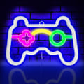 Miniatyrbild 1 av 5: LED-gamepadform, batteridriven eller USB-drivna neonskyltar, för spelrummets väggdekor, spelgåva, för pojke, för spelrum, fester, jul