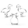 Pikkukuva 4 / 5: 5-osainen Flamingo-evästeleikkurisetti, evästeleivontamuotti, leivontatyökalu