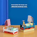 Miniatyrbild 2 av 5: Förvaringsställ för diskho i köket, avloppskorg för diskho, förvaring av trasor, sparar utrymme (vit gul)