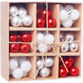 Miniatyrbild 1 av 5: 99 st julgranskulor Set 3CM Plast Julgransbollar Juldekoration Glitter Julgranskulor