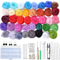 Miniatyrbillede 1 af 4: 1 Sæt 40 Farver Uld Filtnåle Værktøjer Nålefiltning Måtte Starter DIY Kit Gave Niuniu