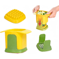 Miniatyrbillede 2 af 5: Vegetabilskhakker Frugt Hakker Rustfrit Stål Manuel Madskærer til Løg, Gulerødder, Agurker, Nem at Rengøre Køkkenudstyr