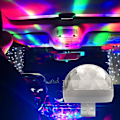 Miniatyrbillede 2 af 4: 2 stk. Bil USB Atmosfærelys DJ RGB Mini Farverig Musik Audio Led Apple USB Interface Ferie