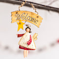 Miniatyrbild 5 av 5: Ängelhänge Söt Multifunktionell Trä-Harts Hängande Dropp Ornament för Hemmet (4)