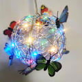 Miniatyrbild 3 av 5: 11,5*11,5*13 cm trädgårdslampa, vattentät hängande fjärilsboll lykta, utomhus trädgårdsdekoration färgglada älvljus