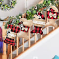 Miniatyrbild 1 av 5: Julstrumpa att hänga upp, 4-pack, med hundbensform, presentpåse, personlig julstrumpa, för eldstaden