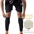 Miniatyrbild 3 av 5: Fotbollsskydd Shin Pads För Barn Ungdom Vuxen, Vaden Kompressionsskydd Med Bikakekuddar, Stöd För Shin Splint Baseboll Boxning Kickboxning Mtb