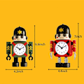 Miniatyrbild 3 av 4: Väckarklocka för sovrum, Robotväckarklocka, Skrivbordsklocka för studenthem (Blå)