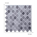 Pikkukuva 2 / 5: Laatat 30x30cm, 1 kpl 3D-liimaseinälaatat itseliimautuvat backsplash-laatat keittiön seinätarrat liimalaatat kylpyhuoneen seinäpeite - Damask Gray