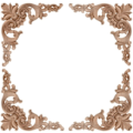 Miniatyrbild 2 av 4: Träornament för möbler 4 st träornament ornament för möbler träskärning applikation ornament trä möbler väggdekor trä, 12 * 12