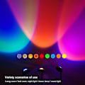 Miniatyrbilde 5 av 5: Solnedgangsprosjektorlys LED-vegglampe Fjernkontroll 16 farger Atmosfærelampen 180 graders rotasjon USB-lading Visuell omgivelseslys Varmt eller regnbue