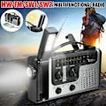 Miniatyrbild 5 av 5: Multifunktionell Solcellsdriven Handvev Radio AM/FM/SW Nödradio Med LED-ficklampa