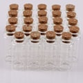 Pikkukuva 5 / 5: 24 kpl 10 ml lasipulloa korkkitulpilla DIY-koristelu Mini lasipullot Korkkiviesti Lasipullo Pullo Korkki Pienet lasipullot Purkit Korkit