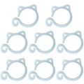 Miniatyrbild 1 av 5: 10-pack kattformade rottingklättringsväxtklämmor återanvändbara plaststöd växthus grönsak blomma trädgårdsartiklar