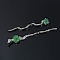 Pikkukuva 4 / 5: Hieno Jade-koristeinen hiusneula hiustikku Alloy hiushaara hiustyylin luomiseen