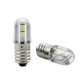 Miniatyrbillede 4 af 4: 4 Pak 6v E10 LED Pærer med 2835 Skruebase 4 SMD Chips Gul Opgradering til Forlygte Lommelygte Lommelygte
