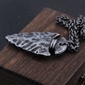 Pikkukuva 5 / 5: Retro Nordic Viking Sinkkiseos Awe Kypärä Ja Vegvisir Keihäs Riipus Kaulakoru Miesten Amulett Korut