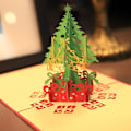 Miniatyrbillede 5 af 5: Julekort 3d Julekort Romantisk Og Optimistisk Gave Nyårsgave, 3stk (Juletræ 15*15cm)