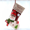 Miniatyrbild 4 av 4: 4-pack (snögubbe) julstrumpa presentpåse godispåse julgranshänge strumpor