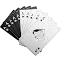 Miniatyrbillede 1 af 5: 10 stk. Poker Flaskeåbnere, Flade Flaskeåbnere i Rustfrit Stål, Pengepung Flaskeåbnere - Sølv og Sort
