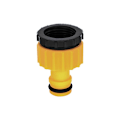 Miniatyrbillede 1 af 4: Hanehane i plast 3/4'' og 1/2'' BSP 2i1 Slangehanehane Gevindstrømshane Konnektor Gevindhane Adapter 6 stk.
