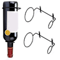 Miniatyrbilde 2 av 5: 1 Sett Veggmontert Flaskeholder Multi-bruks Metall Vin Display Hyllebrakett Stativ For Hjemmet