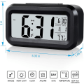 Miniatyrbild 2 av 4: 2023, digital väckarklocka för barn, batteridriven, snooze-funktion, smart nattljus, lätt att set skrivbordsklocka i sovrummet, svart