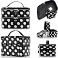 Miniatyrbillede 4 af 5: Lynlås Ny Mand Kvinde Makeup Taske Dobbelt Kosmetik Taske Skønhedssæt Makeup Organizer Toilettaske Sæt Opbevaring Rejse Vask Pose