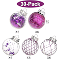 Miniatyrbild 4 av 4: Transparent Julkulor, 30 st 6 cm Plast Okrossbara Juldekorationer Ornament Julkula Hängande Ornament För Julgran För Hall