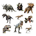 Miniatyrbild 1 av 5: En uppsättning dinosaurie väggdekaler dekorativa dekaler I väggdekal för babyflicka & pojkrum