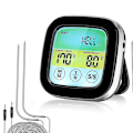 Miniatyrbild 1 av 5: Trådlös Grilltermometer för Grillning, Digital Kötttermometer med Dubbla Sondes, Timer, Alarm, Röktermometer för Kök, Ugn, Mat med
