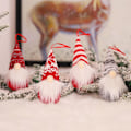 Miniatyrbild 3 av 5: Julgransdekoration Ansiktslös Dockform Hängande Jul Lätt Vikt Vit Skägg Tomte Docka för Hem (C-Stil)