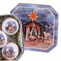 Miniatyrbild 3 av 3: Julgranskulor Flerfärgad Papperspolyfoam Krubba/Betlehem 7,5 x 7,5 x 7,5 cm (5 stycken)