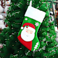 Miniatyrbild 1 av 4: Julstrumpor, 3D Tomte Julstrumpor Present Till Juldekorationer Familj Semester Grön Banban