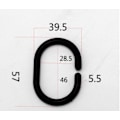 Miniatyrbild 6 av 6: Duschdraperiringar 24 st, duschdraperikrokar svarta, ringar för duschdraperi i C-form för duschfönsterstång, tillverkade av robust plast dusch c