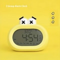 Miniatyrbild 2 av 5: Big Mouth Väckarklocka Mini Smart Multifunktionell Snooze LED-Klocka Elektronisk Liten Väckarklocka (Gul)