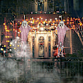 Pikkukuva 5 / 5: Halloween-ripustushaamu Juhlatyyliin Harson Ripustushaamu Pakohuoneen Koriste-esine Luuranko Ripustushaamu (E)