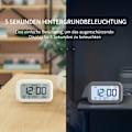 Miniatyrbild 4 av 6: Digital väckarklocka nattduksbord - Batteridriven klocka med LCD-display Volymjusterbar Snooze och helgläge för sovrum skrivbord Resor