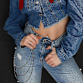 Miniatyrbillede 3 af 5: 3 stk. Jeans Chains Wallet Chain Pocket Chain Belt Chains Hip Hop Pants Chain