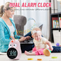 Miniatyrbillede 5 af 5: Børnevækkeur, Vækkeur med Snooze-funktion Sengebordsur, Børn Til Rejser, Soveværelse
