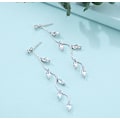 Miniatyrbilde 3 av 5: Lange Dangle Ørepynt Kjede For Kvinner Blad Ørepynt Elegant Drop Ørepynt Blad Tråd