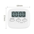 Miniatyrbillede 2 af 5: Magnetisk køkkenur med stort LCD-display, med stopur, høj alarm og nedtælling, hvid, et stykke, , Hvid