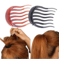 Miniatyrbillede 1 af 5: 2 stk. Ponytail Bump it UP hårstyling indsats kam fluffy hår kam (1 sort + 1 kaffe)