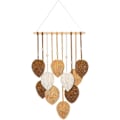 Miniatyrbild 1 av 5: Macrame väggdekoration grön blad tofsväv Boho Chic väggdekor handgjord vävd bomullstrossväv estetisk bohemisk väggkonst för sovrum