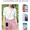 Miniatyrbilde 2 av 4: Crossbody-telefonstropp med lapp. Justerbar nylonhalsbånd